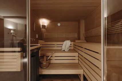 Blick in Sauna